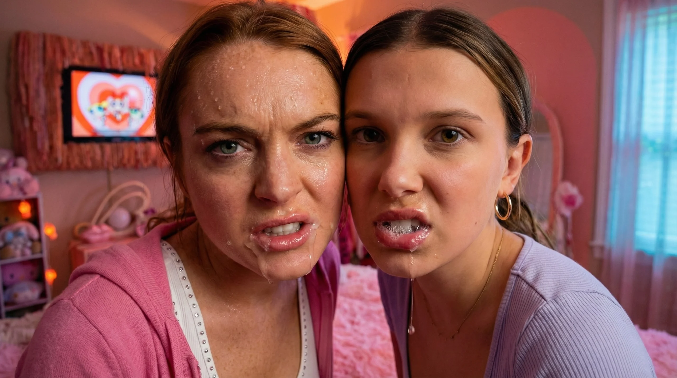 AI Celebs: The Sleepover – (Starring. Millie Bobby Brown, Jamie Lee Curtis, Lindsay Lohan and More…)